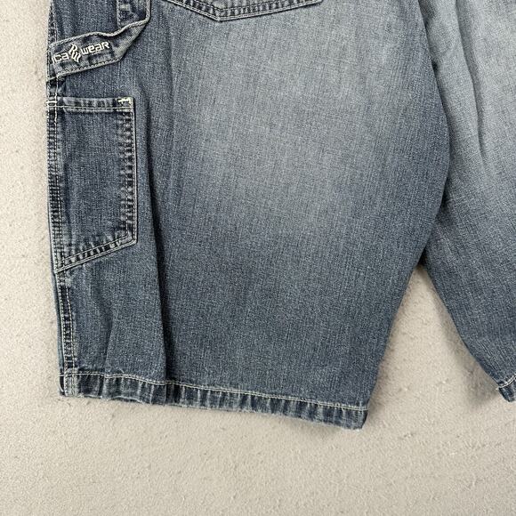 Rocawear Carpenter‎ Shorts Mens 36 Blue Denim Baggy Y2K Streetwear Hip Hop - Picture 14 of 16